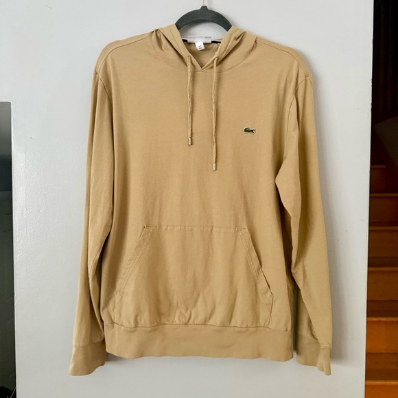 Lacoste Other - Beige Lacoste Thin Jersey Hoodie | Old Money / Preppy Aesthetic